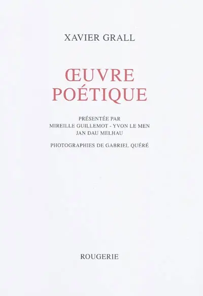 Oeuvre poétique