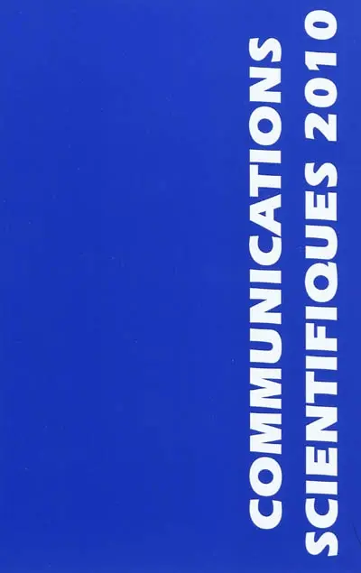 Communications scientifiques MAPAR 2010