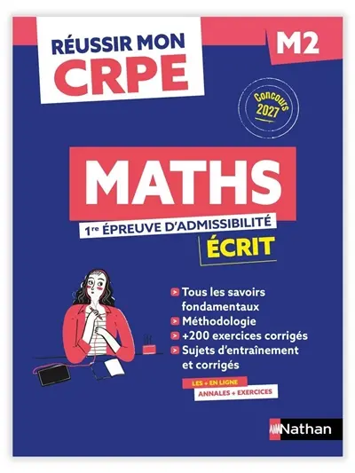 Maths, 1re épreuve d'admissibilité : écrit M2 : concours 2027