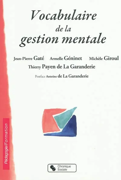 Vocabulaire de la gestion mentale