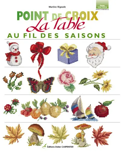 La table : point de croix au fil des saisons