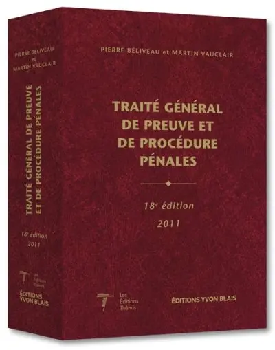 Traité général de preuve et de procédure pénales