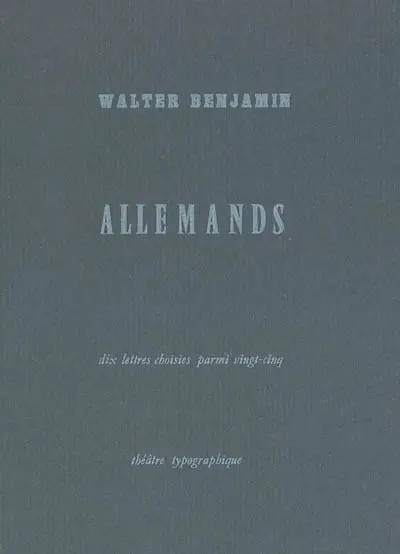 Allemands : dix lettres choisies parmi vingt-cinq