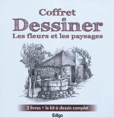 Coffret Dessiner les fleurs et les paysages