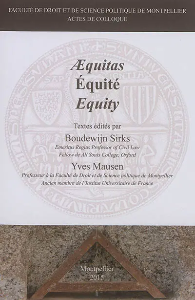 Aequitas. Equité. Equity