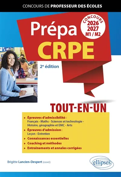 Prépa CRPE tout-en-un : concours 2026-2027, M1, M2
