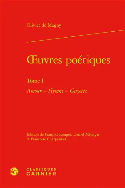 Oeuvres poétiques. Vol. 1