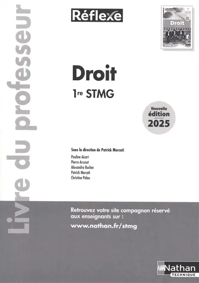 Droit 1re STMG : livre du professeur
