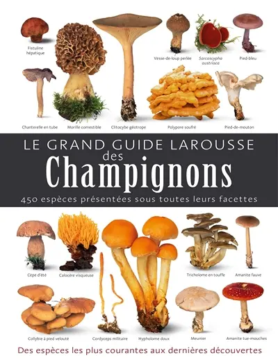 Le grand guide Larousse des champignons : 450 espèces présentées sous toutes leurs facettes