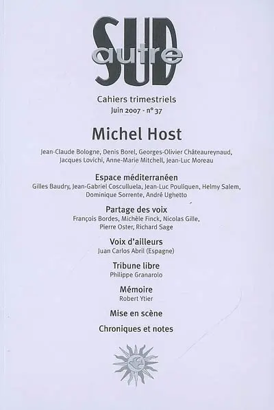 Autre Sud, n° 37. Michel Host