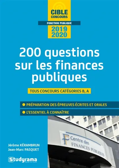 Les finances publiques : 200 questions, catégorie A, catégorie B : 2020