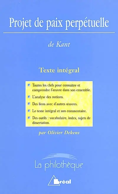 Projet de paix perpétuelle, Emmanuel Kant : texte intégral