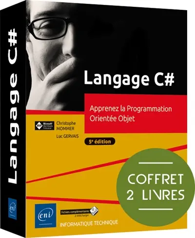 Langage C# : apprenez la programmation orientée objet : coffret de 2 livres