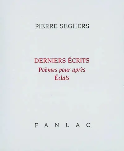 Derniers écrits