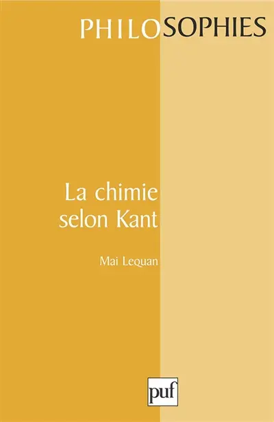 La chimie selon Kant