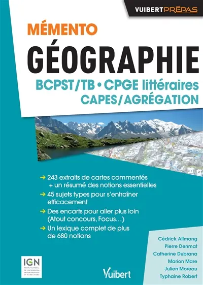 Mémento géographie BCPST, TB, CPGE littéraires, Capes-agrégation