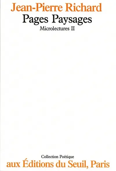 Microlectures. Vol. 2. Pages paysages