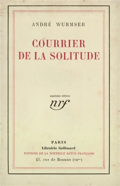 Courrier de la solitude