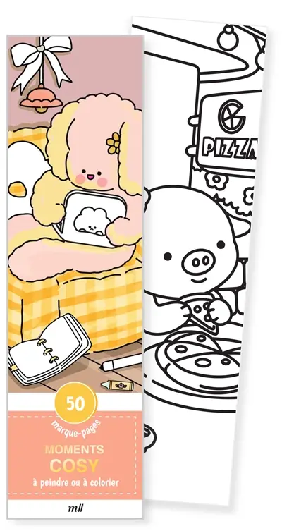 Moments cosy : 50 marque-pages à peindre ou à colorier