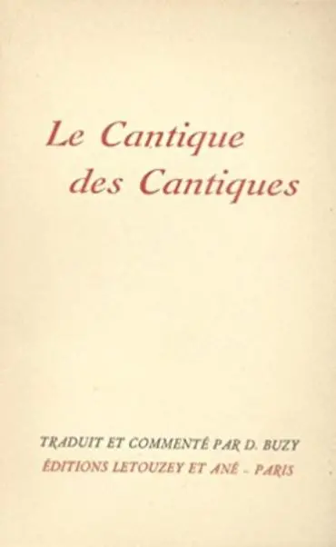 Le Cantique des cantiques
