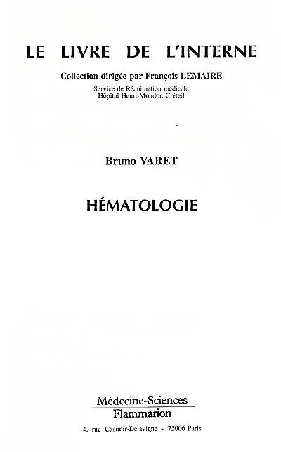 Hématologie