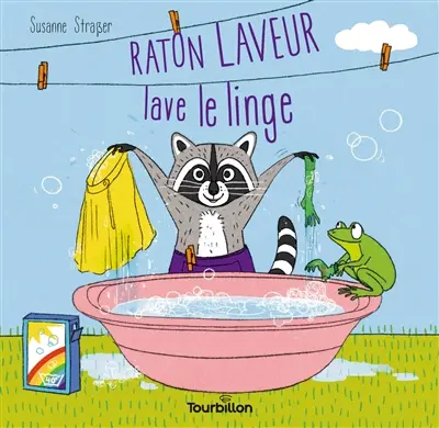 Raton laveur lave le linge
