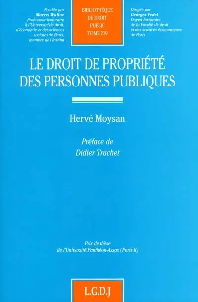 Le droit de la propriété des personnes publiques