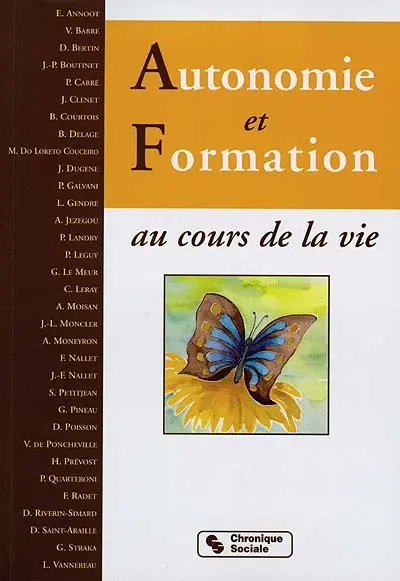 Autonomie et formation : au cours de la vie