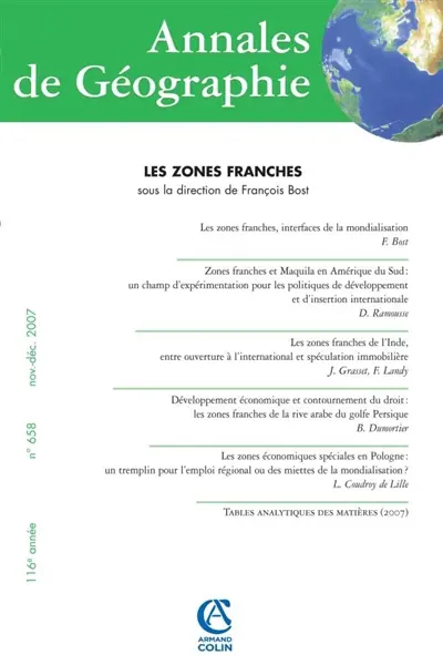 Annales de géographie, n° 658. Les zones franches