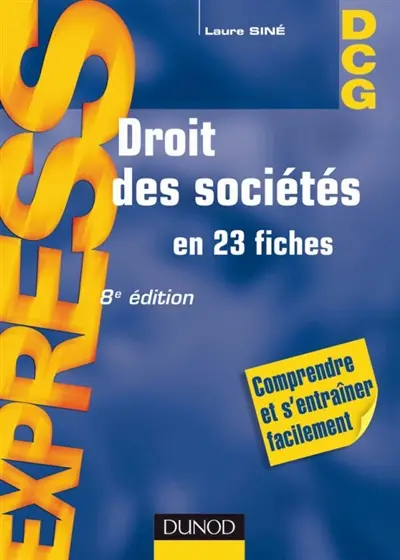 Droit des sociétés en 23 fiches : DCG