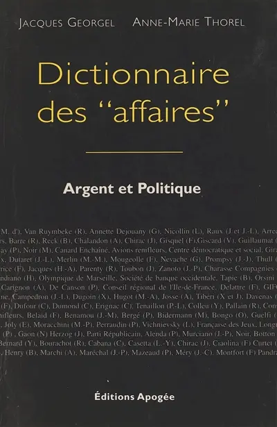 Dictionnaire des affaires : argent et politique