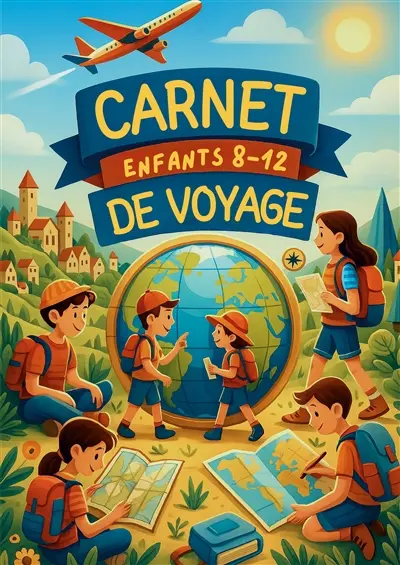 Carnet de Voyage Enfant a remplir : Organise tes voyages, crée des souvenirs inoubliables avec ce carnet. Planifie chaque aventure avec ton compagnon de voyage pratique.