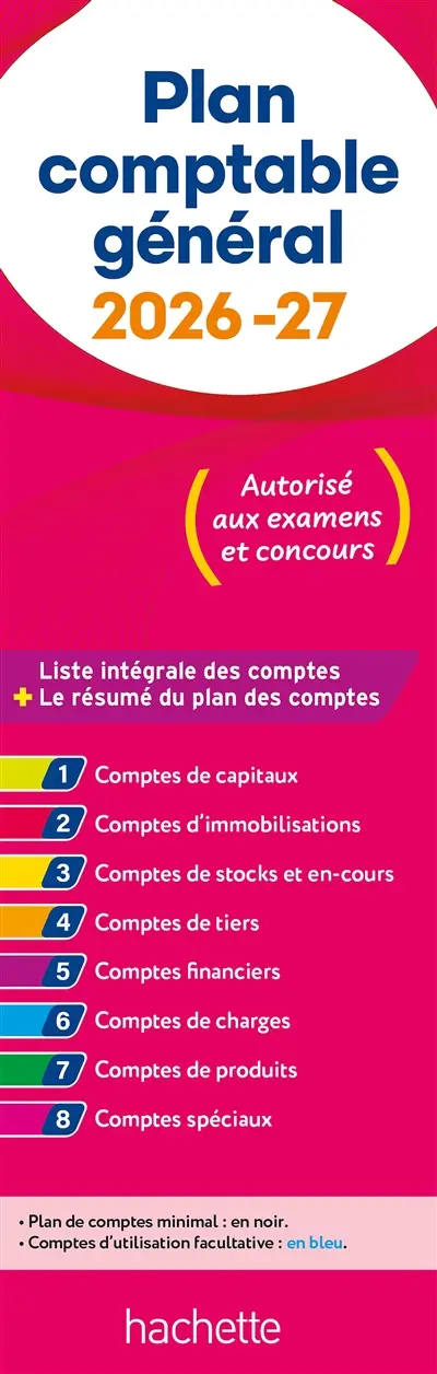 Plan comptable général 2026-2027 : liste intégrale des comptes + le résumé du plan des comptes