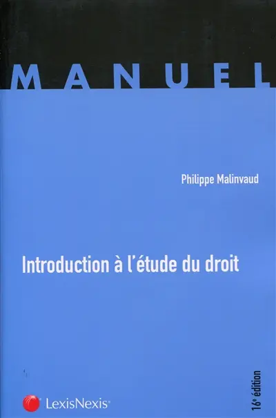Introduction à l'étude du droit