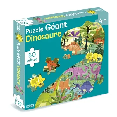 Dinosaure : puzzle géant : 50 pièces