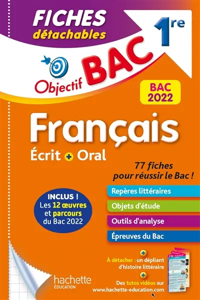 Français écrit + oral 1re : bac 2022