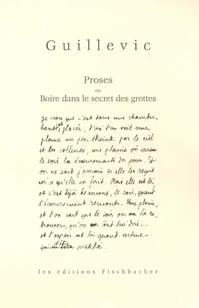 Proses ou Boire dans le secret des grottes : 1935-1943