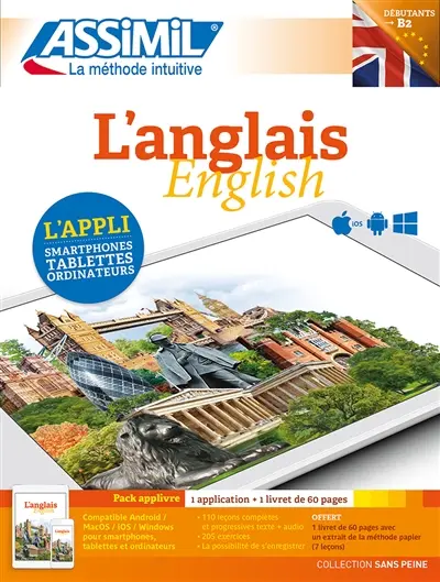 L'anglais : débutants & faux débutants, niveau atteint B2 : pack applivre