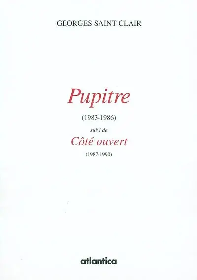Pupitre : 1983-1986. Côté ouvert : 1987-1990