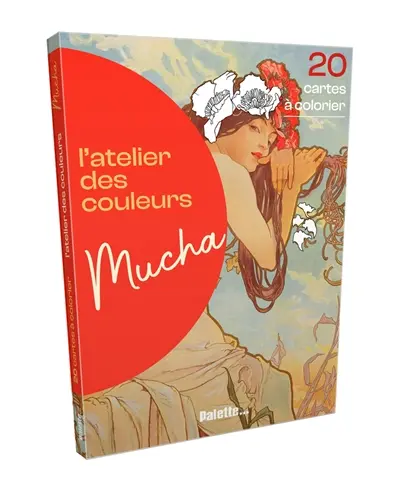 Mucha : 20 cartes à colorier