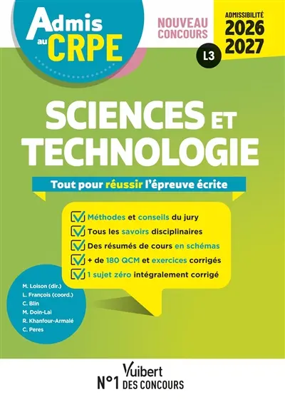 Sciences et technologie : tout pour réussir l'épreuve écrite : nouveau concours, admissibilité 2026-2027, L3