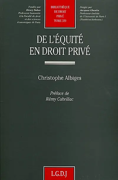 De l'équité en droit privé