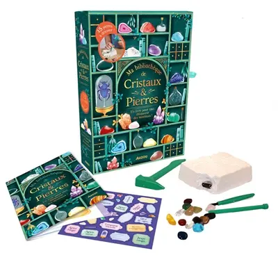 Ma bibliothèque de cristaux & pierres : un livre pour tout découvrir des minéraux !