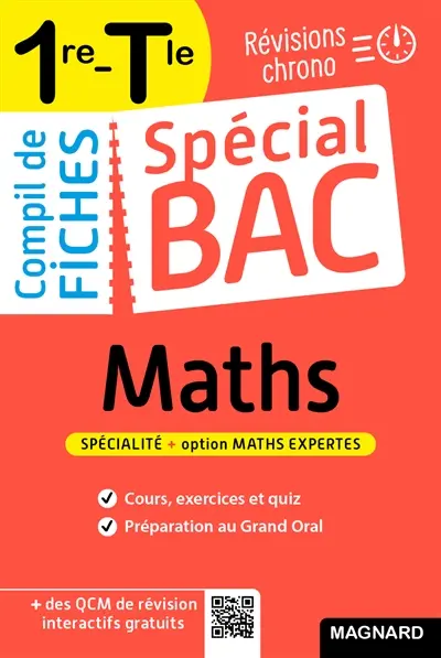 Compil de fiches maths 1re, terminale : révisions chrono : spécialité + option maths expertes