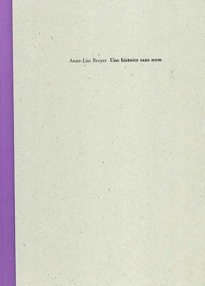 Une histoire sans nom