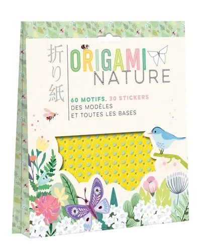 Origami nature : 60 motifs, 30 stickers : des modèles et toutes les bases