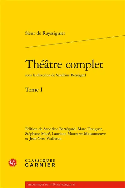 Théâtre complet. Vol. 1