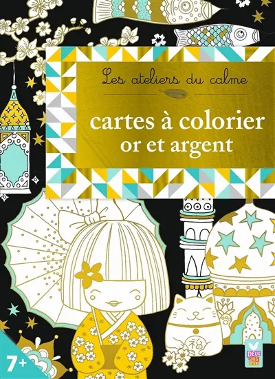 Cartes à colorier or et argent