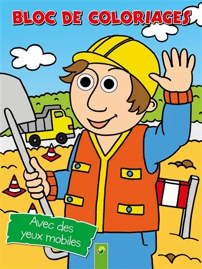 Bricoleur : bloc de coloriages avec des yeux mobiles