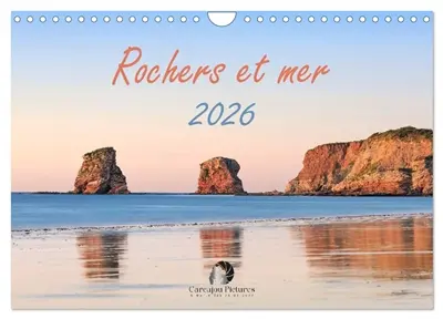 Rochers et mer (Calendrier mural 2026 DIN A4 vertical), CALVENDO calendrier mensuel : Un calendrier apaisant qui célèbre, mois après mois, l’harmonie majestueuse entre la force des rochers et l’infini de la mer.